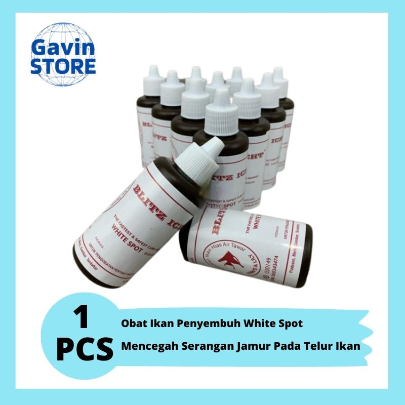 Blitz Itch Obat Ikan Cupang Ikan Hias Obat Biru Ikan Anti Jamur Anti White Spot Dan Jamur 75 ML