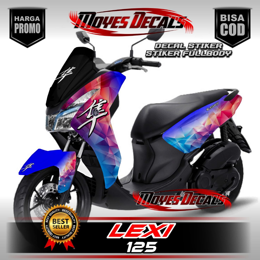 Decal Motor Fullbody Motor Lexi 125 Stiker Fullbody Design Simple Bling ♡