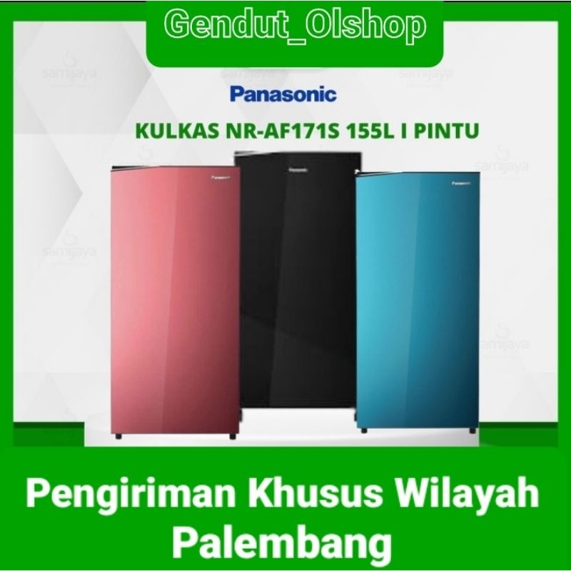 (Khusus Wilayah Kota  Palembang) Kulkas 1Pintu Panasonic NR-AF 171S-H (Silver), NR-AF 171S-PK (Hitam