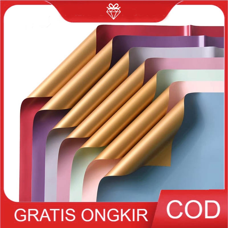 

1LEMBAR Korean Cellophane Dove & Gold - Bahan Wrapping buket bunga W003