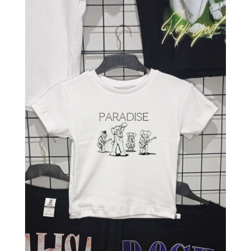 Crop Top Baby Tee Band Coldplay Paradise