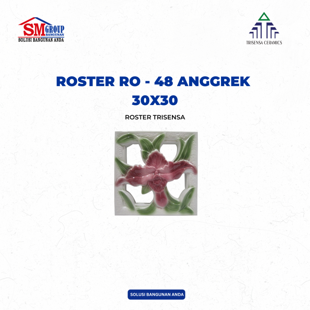 Roster TRISENSA 30X30 RO-48 Anggrek | Loster Keramik