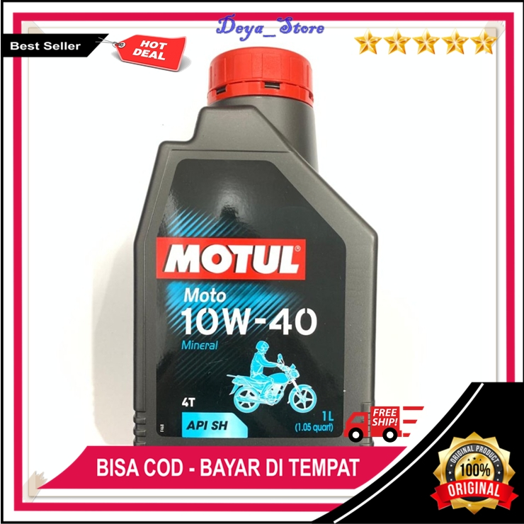 Oli Motul 1 Liter 4T Motul Moto 10w 40 Oli Motor Motul Bebek Sport Semua Jenis Motor 4 Tak Original 