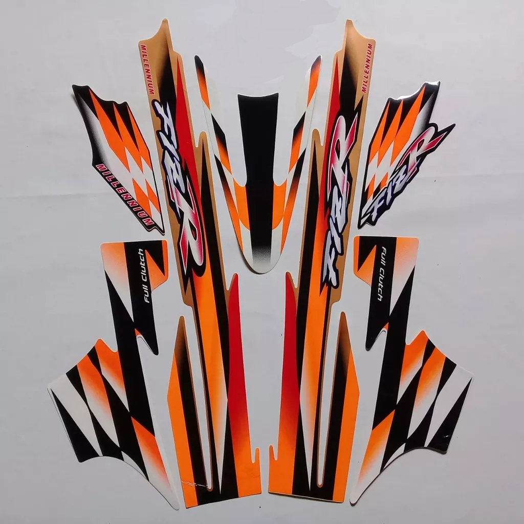 stiker striping yamaha f1zr millenium orange lis body standar original