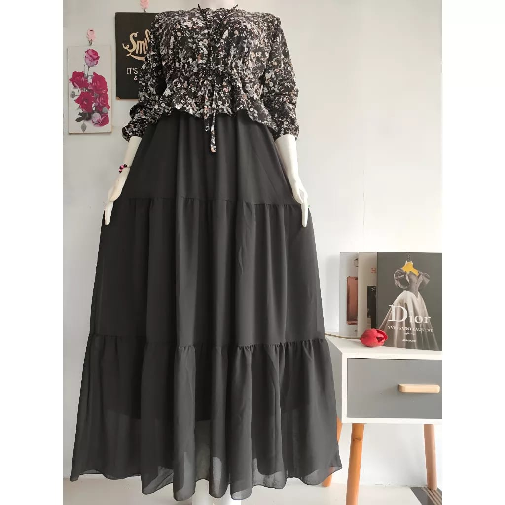 GAMIS TIARA MAXY CERUTY BABYDOLL FULL PURING