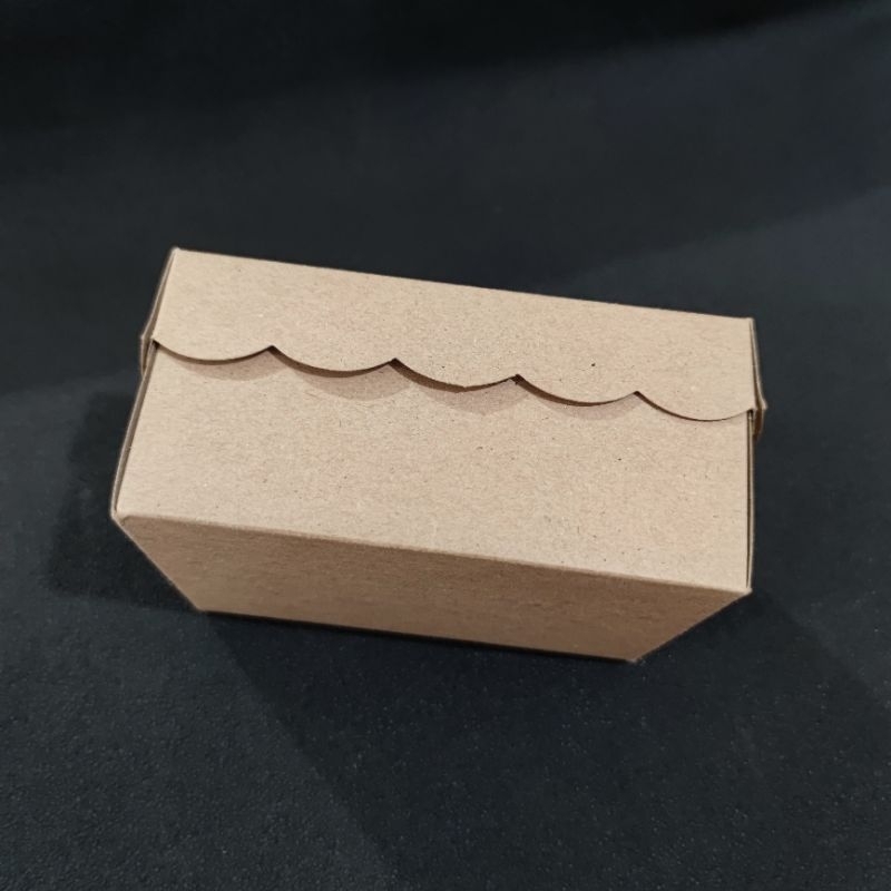 snack box kraft 15x11x7 kotak DELIMA dus kue renda non laminasi