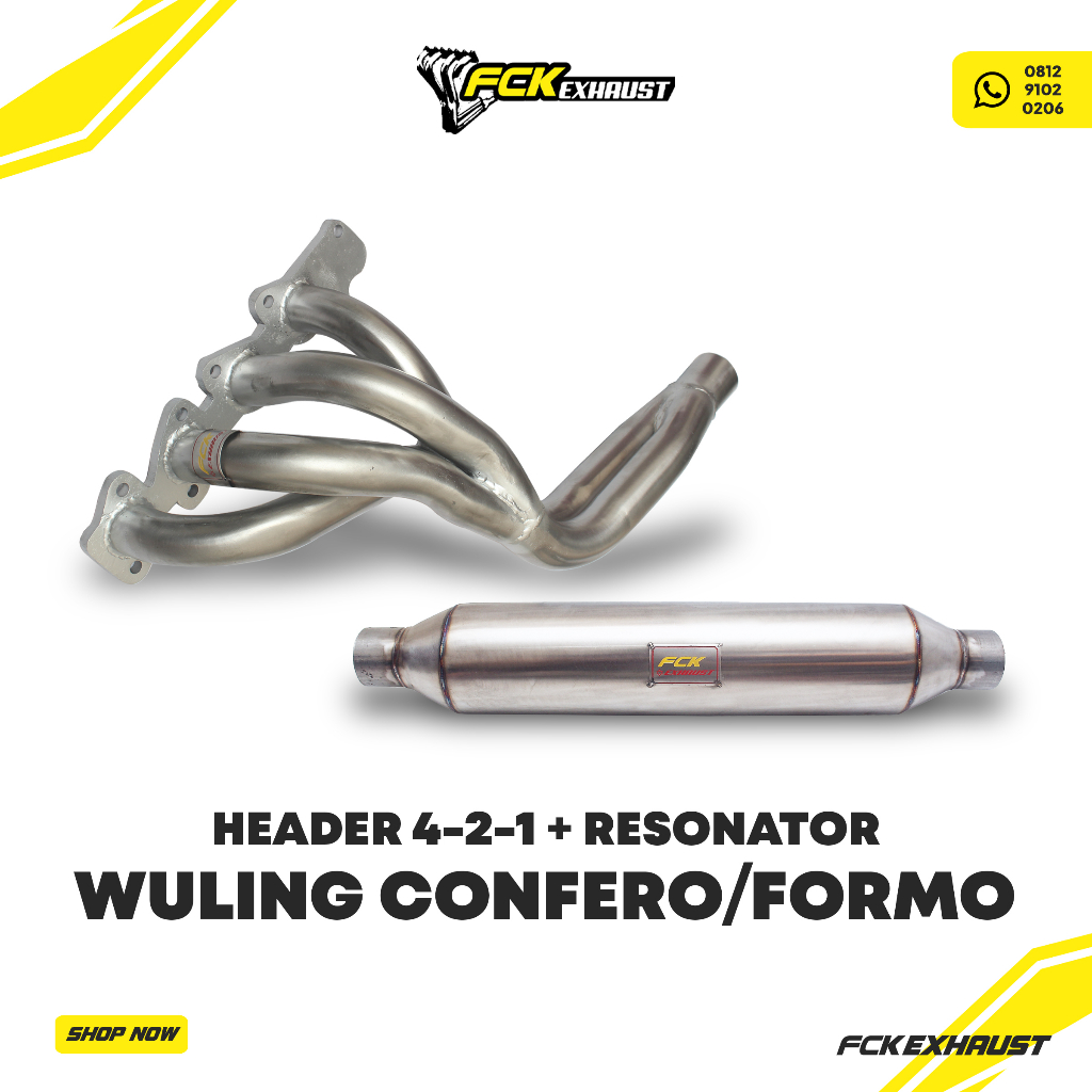 FCK Header Wuling Confero/Wuling Formo + Resonator Knalpot Mobil