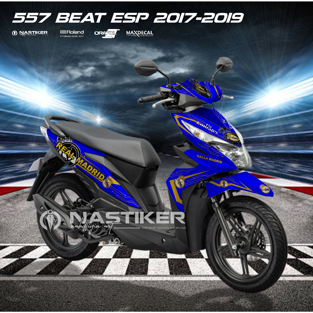 Decal Stiker Beat street Fullbody Beat Esp Street Fi Tahun 2016 2017 2018 2019 Desain Simpel Racing