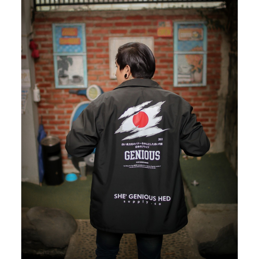 Genious Jacket Coach Black Japan