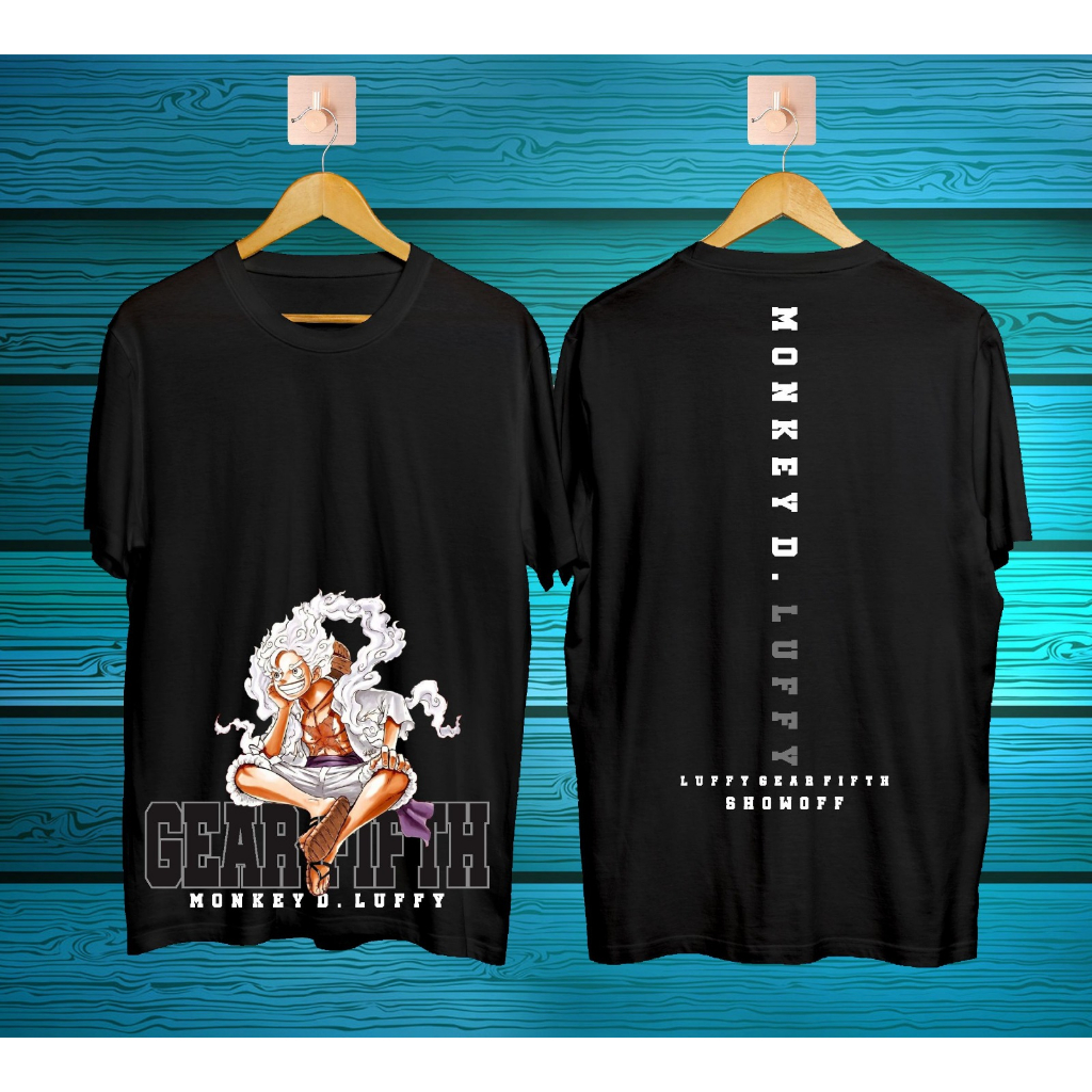 KASKING KAOS DISTRO ONE PIECE MONKEY D LUFFY DUDUK GEAR 5 / KAOS T-SHIRT /BAJU KAOS OBLONG / BAJU KA