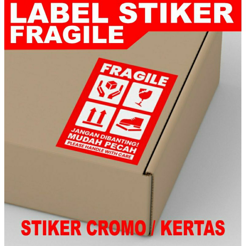 

LABEL STIKER FRAGILE STIKER KERTAS/CROMO