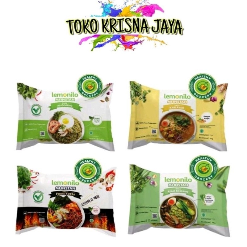 

LEMONILO MIE INSTANT SEHAT MIE GORENG | AYAM BAWANG | KARI AYAM | PEDAS KOREA NETTO 70 G
