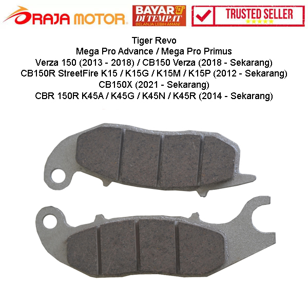 COD READY - Kampas Rem Depan Cakram Honda Tiger Revo, Mega Pro, CB 150R, CBR 150, Verza Disc Pad - R