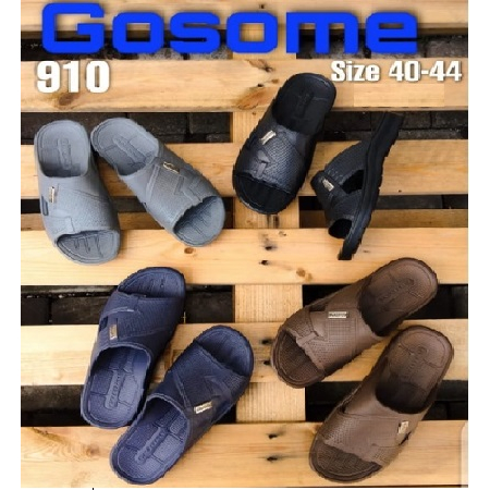 GROSIR ~ REAL PIC Sandal Alas Kaki karet Pria VIRAL Selop Slop - Size 40-44 - GOSOME GS-910