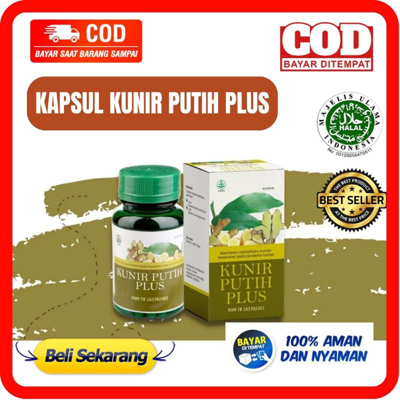 KUNIR PUTIH PLUS Isi 60 - Kapsul Kunir Putih Asli KUNIR PUTIH ORIGINAL Atasi Kanker Kista Benjolan &