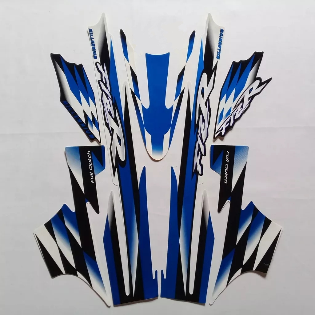 stiker striping yamaha f1zr millenium putih biru lis body original