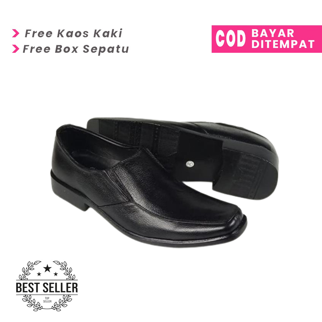 COD - SEPATU PANTOFEL SLIP ON PRIA PANTOFEL FORMAL TANPA TALI