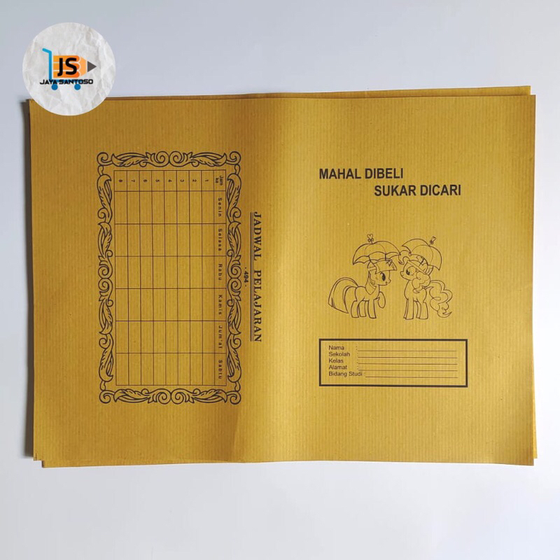 

Sampul Buku Kertas Coklat Kwarto Quarto Coklat Cokelat isi 80 Lembar