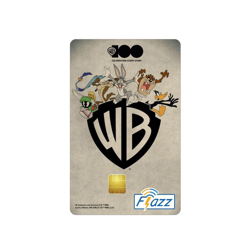 Kartu Flazz Limited Edition Warner Bros 100th Shield Logo GEN 2