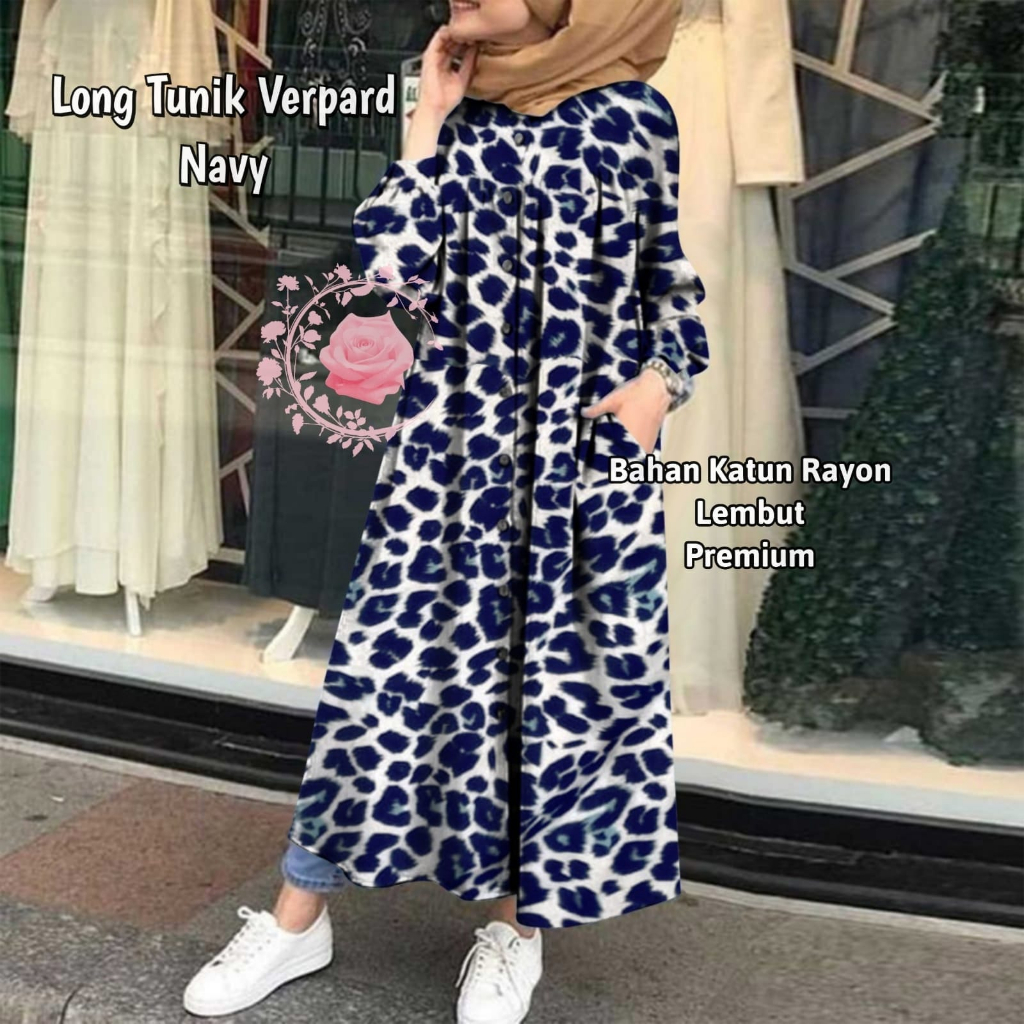 LONG TUNIK VERPARD/ LONG TUNIK WANITA MOTIF MACAN