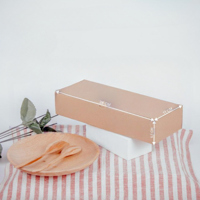 

(10pcs) kardus kotak donat mini kue mini parcel hampers packaging ukuran 28 x 11 x 5,5cm