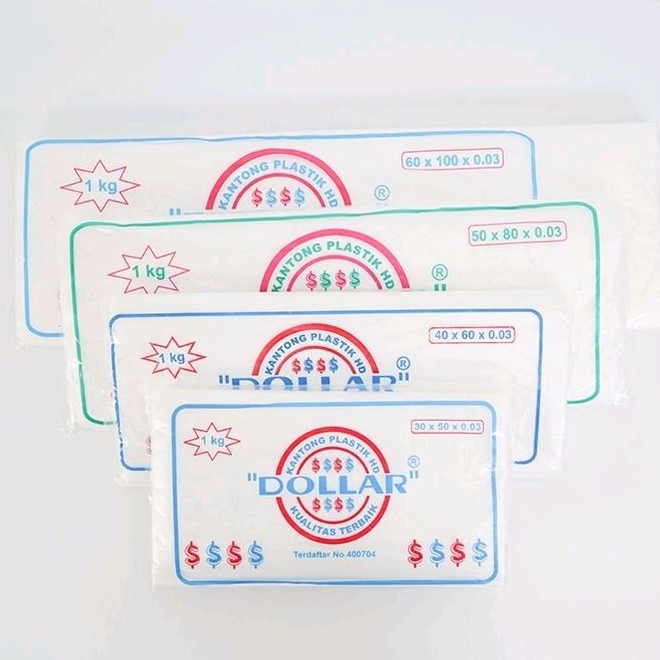 

Plastik HD anti panas cap dollar 1kg 30x50 40x60 50x80 60x100 80x120