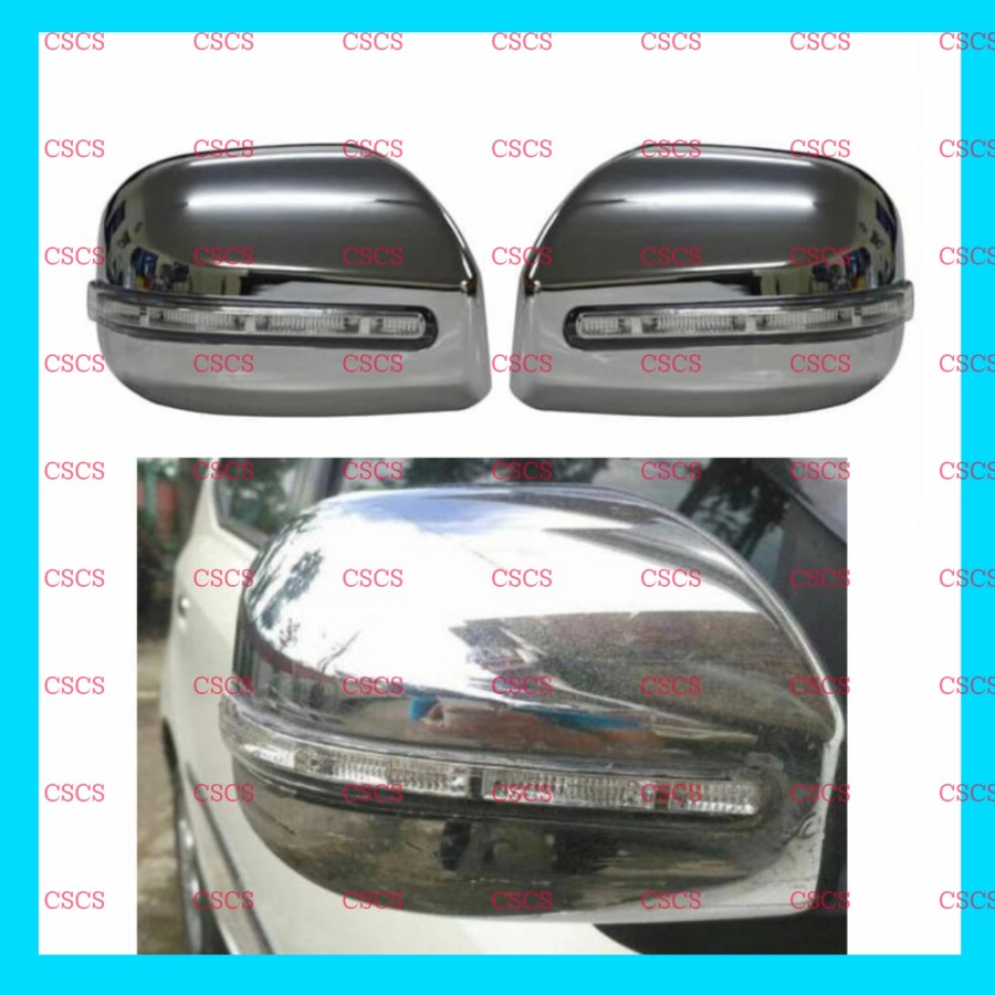 Spion Cover Agya Ayla 2014 2015 2016 Model Ganti Chrome Lampu LED