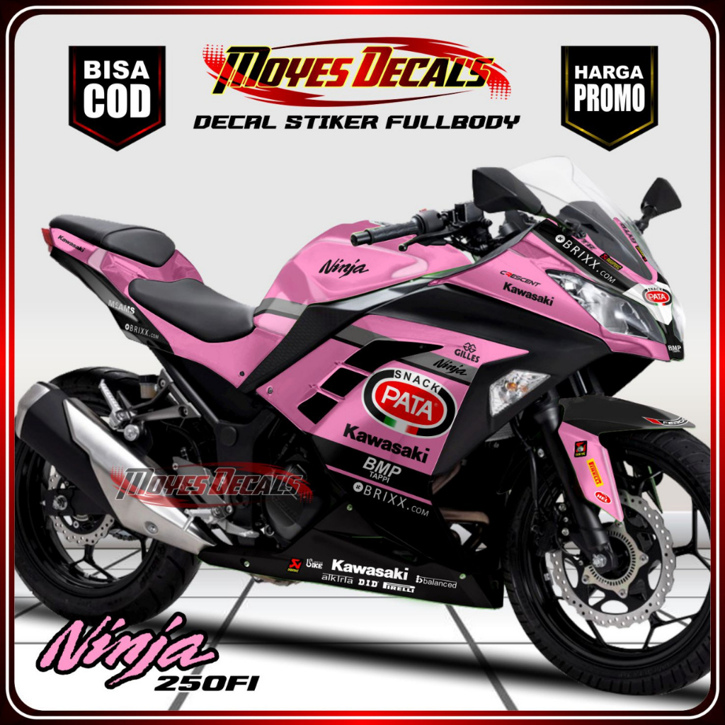 Decal Ninja Fi 250 Stiker Sticker Full Body Kawasaki Ninja FI 250 CC new Balap