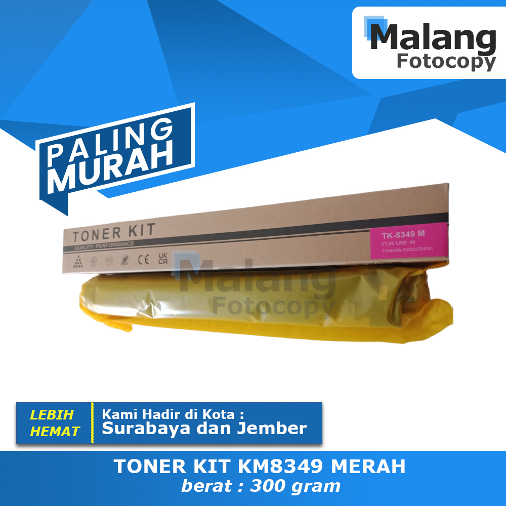 TONER / TINTA KIT KYOCERA KM8349 [MERAH] - Kode Part : TK 8349 M
