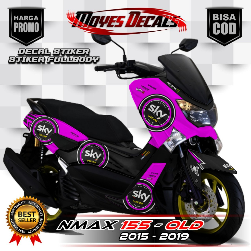 Striping Nmax Old - Stiker Sticker Striping Variasi Lis Yamaha Nmax Old - Striping Hologram Nmax Old