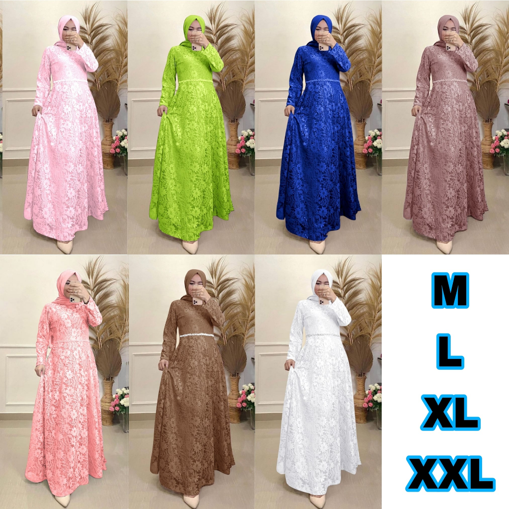 MAXI YUNAYA / M / L / XL / 2XL / MAXI BRUKAT / GAMIS SERAGAM / MAXI MURAH / FASHION MUSLIM / DRESS P