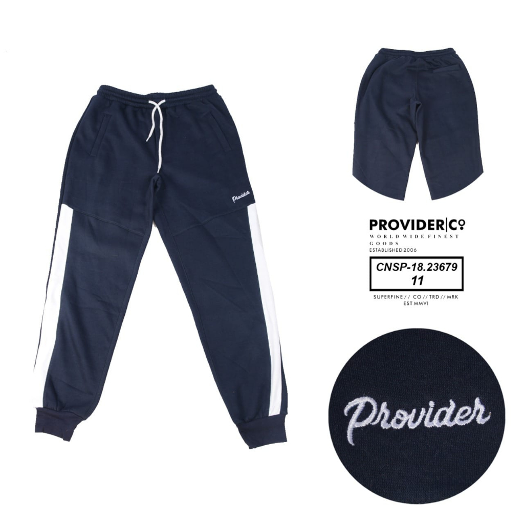 Provider Celana Jogger Pants - Stripes Navy