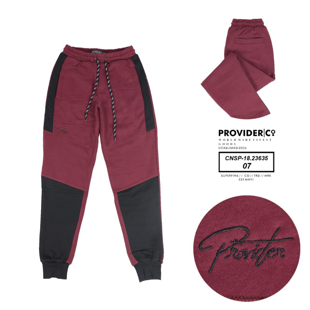 Provider Celana Jogger Pants - Two Sides Maroon
