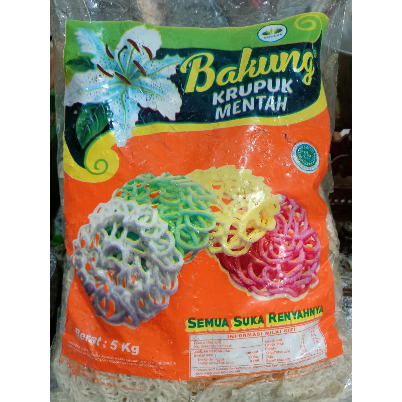 

[ 1 BAL ] KERUPUK BAKUNG BESAR PUTIH MENTAH [ ISI 5 KG ]