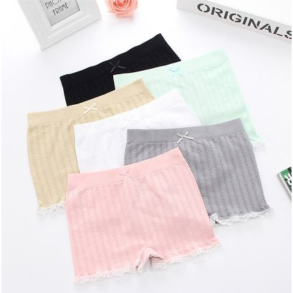 YOOMEI Celana Dalam Wanita Murah Motif Polos Short Pants Renda Bawah Halus