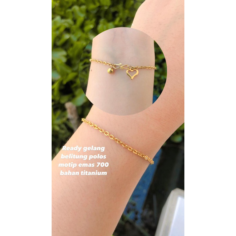 gelang belitung motip emas 700