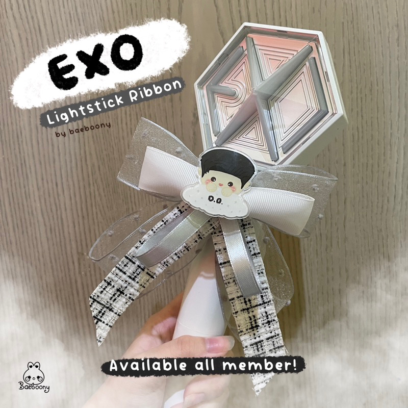 EXO LIGHTSTICK RIBBON by Baeboony || eribong exol pita dekorasi ls