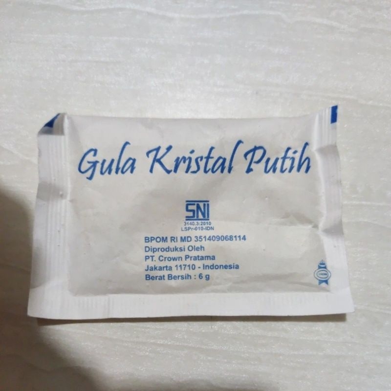 

gula sachet putih 6gram cocok untuk cafe/resto/hotel
