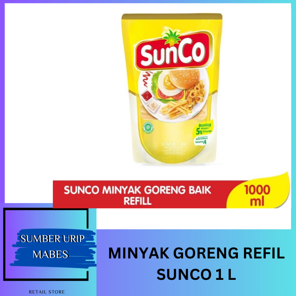 

SUNCO MINYAK GORENG KEMASAN 1000ML | 1 LITER MINYAK GORENG MURAH