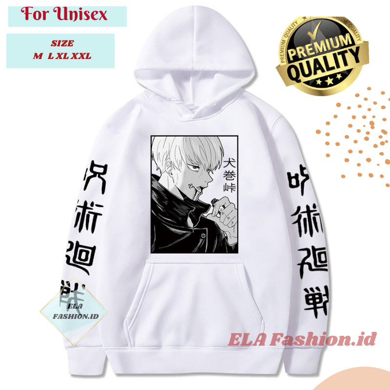 Anime Jujutsu Kaisen Hoodie Inumaki Toge Cosplay Pullover Hoodie Pria dan Wanita