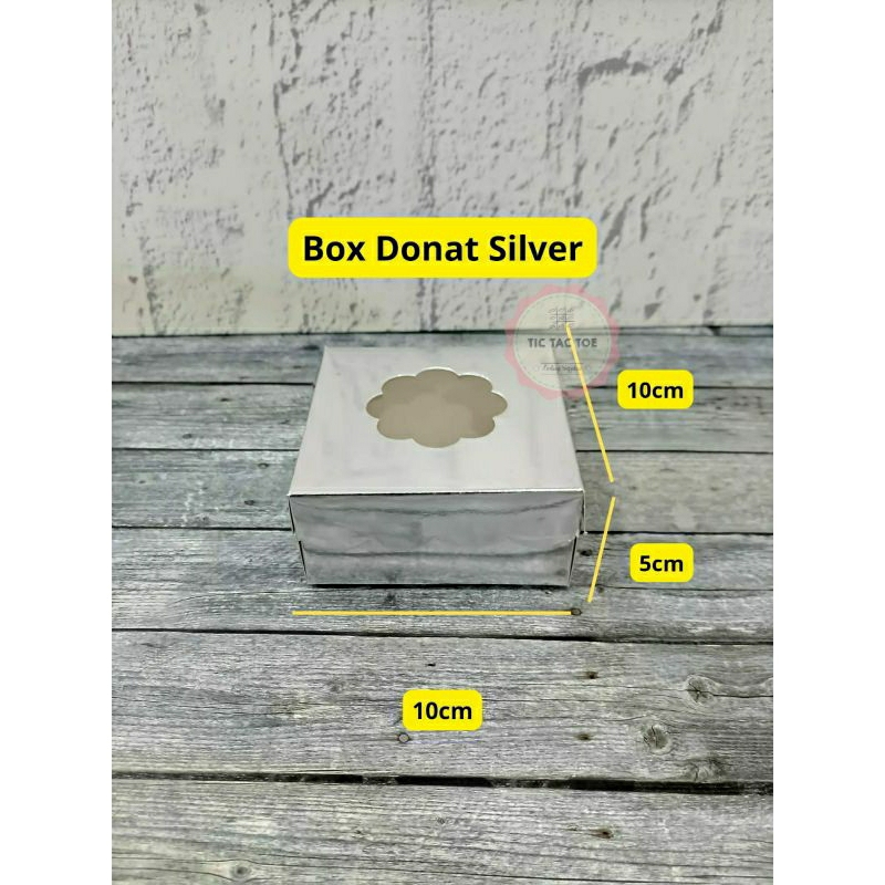 Dos Donat Mika Bunga Silver isi@10 lbr / Kardus Donat Isi 1 / Box Mika Donat