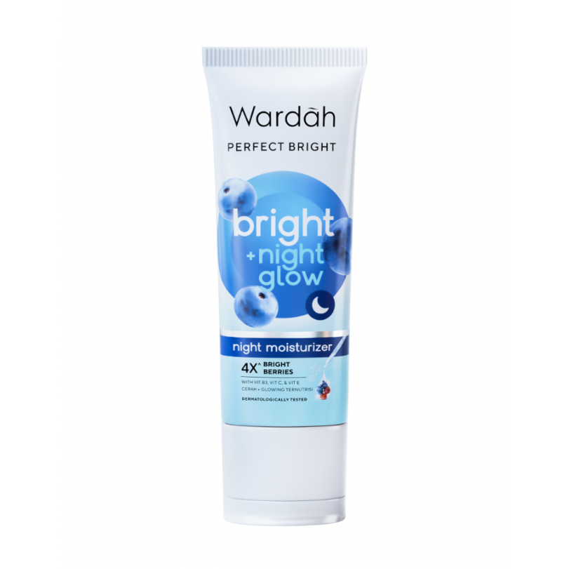 Wardah Perfect Bright Night Glow Moisturizer 20ml | Cream Malam/Krim/Pelembab/Pelembap/Krim Wardah/P