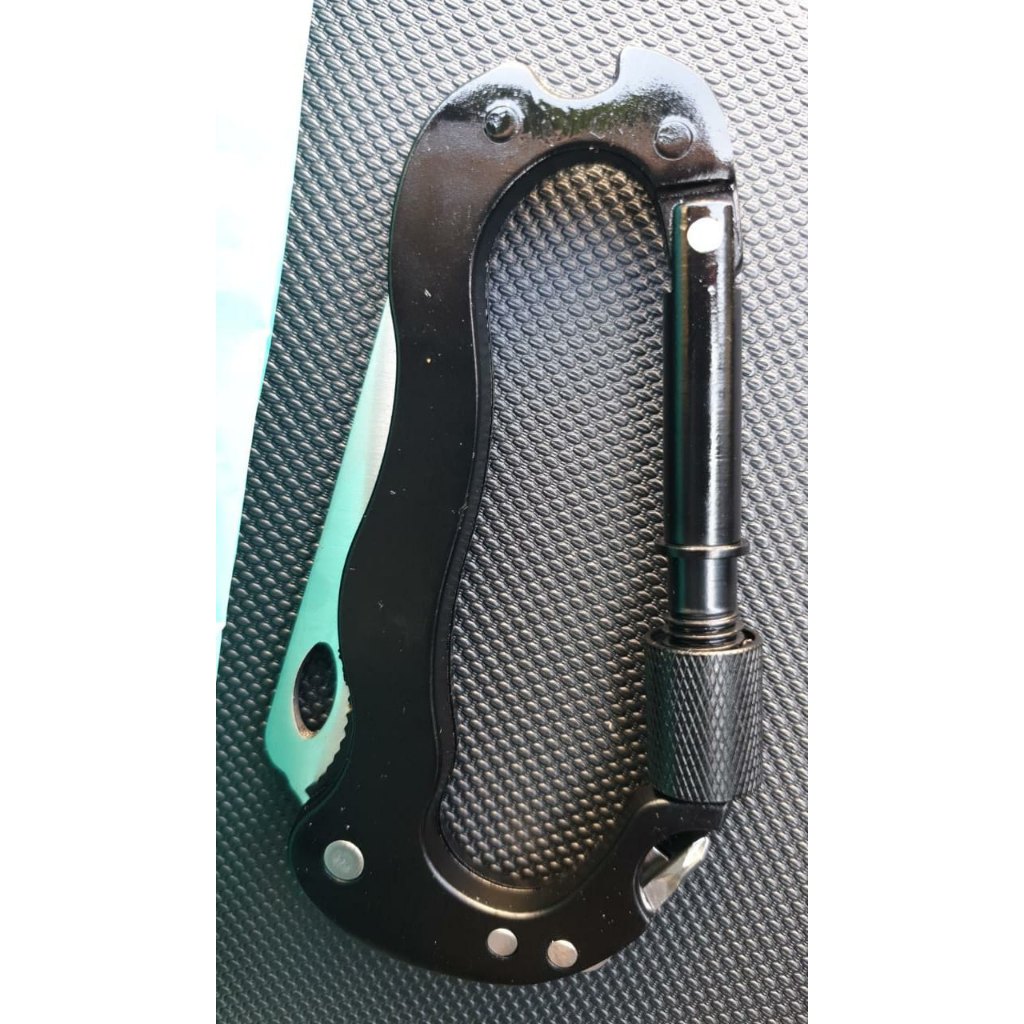 Metal Knife Carabiner for Survival Hiking Camping Traveling