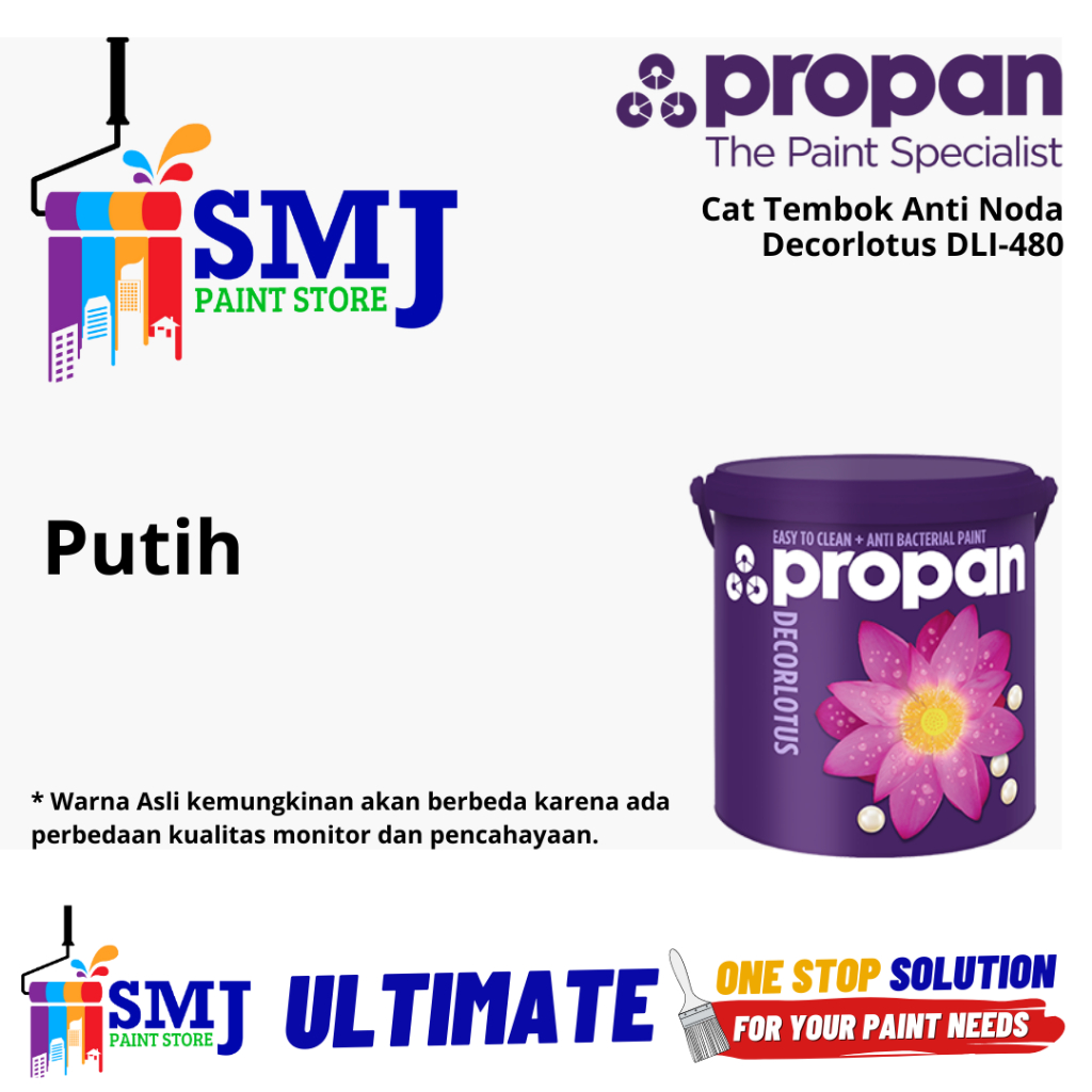 Cat Tembok Anti Noda PROPAN DECORLOTUS DLI 480 Warna Putih 20L