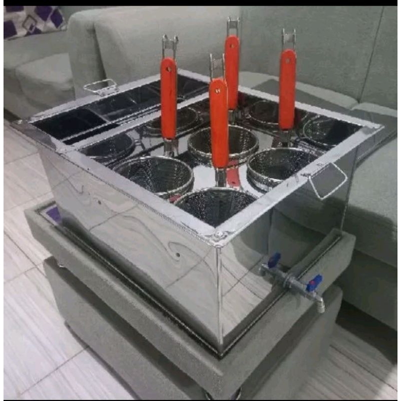 tong mie ayam kotak lubang 4 / dandang baso / plus sarang