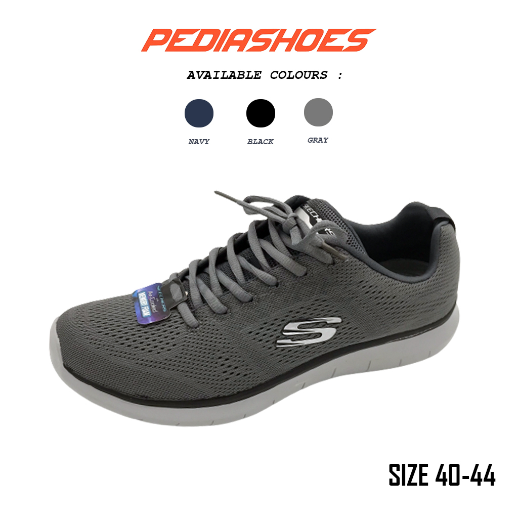 Skechers Quantum Flex Rood Sepatu Running Pria Sepatu Sekolah Laki Laki Original