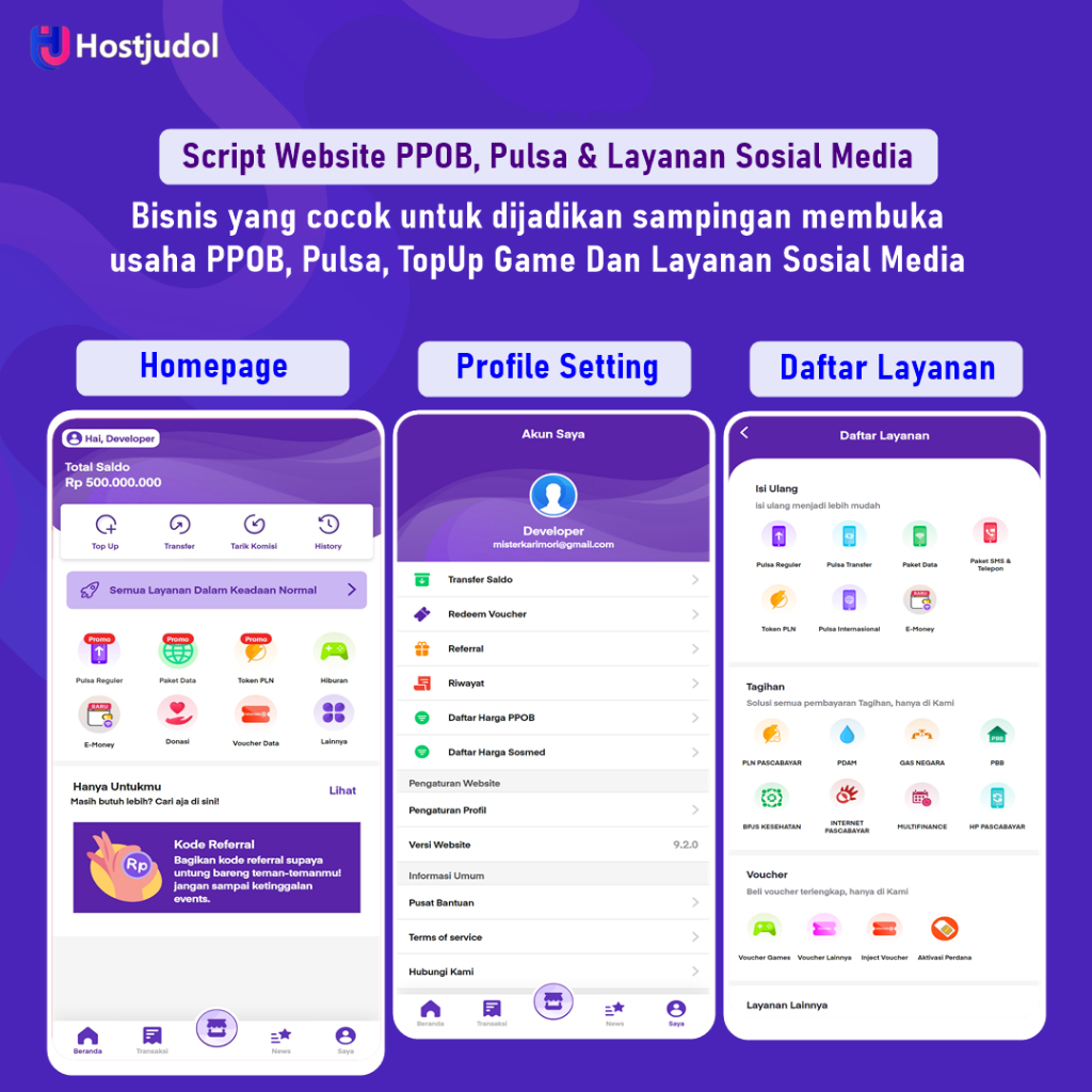 Script SMM PANEL Topup Game Pulsa PPOB Versi Terbaru Terjangkau