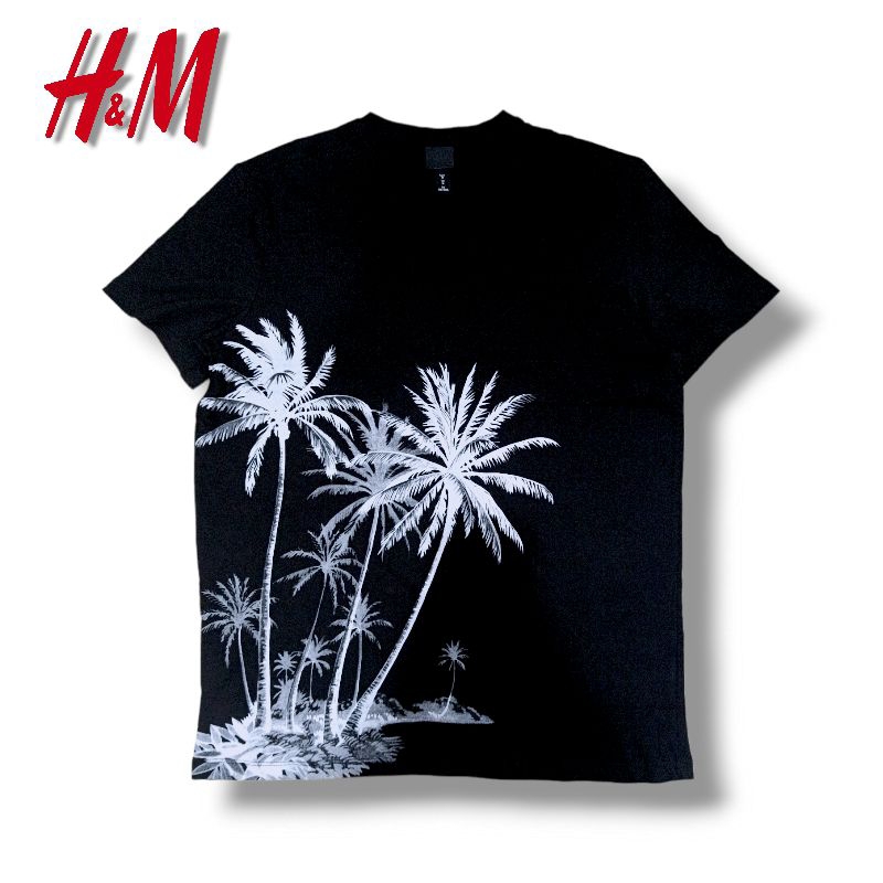 Tshirt h&m Basic tree Palm Kaos Hm treepalm