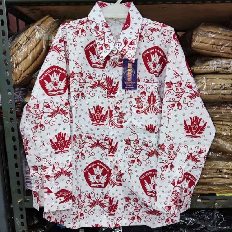 Seragam sekolah batik sd tutwuri handayani lengan panjang merk NIKI&KRISTO
