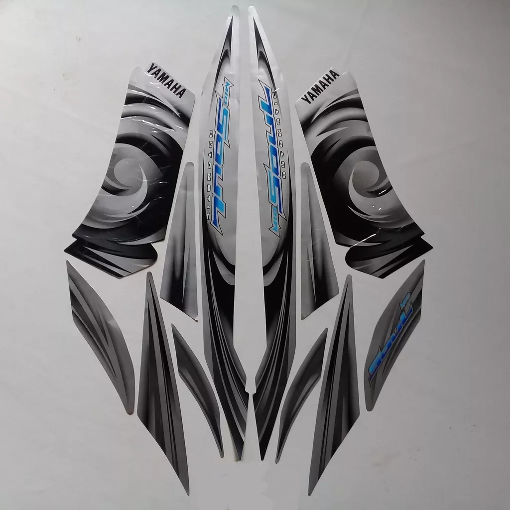 stiker striping yamaha mio soul 2007 2008 silver lis body standar original